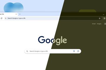 A screenshot of two of Chrome's new themes