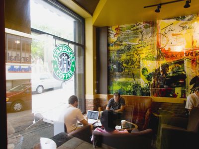 Starbucks on Plaza de Armas in Old San Juan