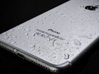 Back of a wet iPhone