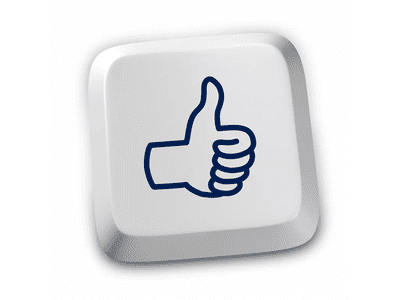 Illustration of a keyboard key with a thumbs up