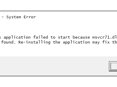 Msvcr71.dll Error Message