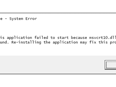 Msvcrt10.dll error message in Windows