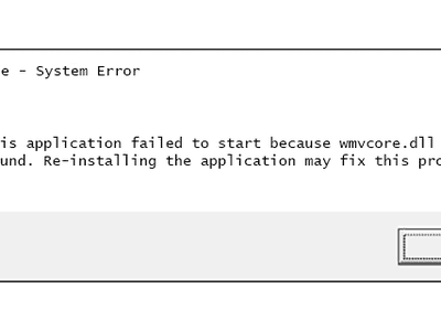 wmvcore.dll was not found error message